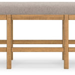 Ashley Furniture - HAVONPLANE 72" COUNTER HEIGHT BENCH - Light Brown Fabric|Wood - Benches - Additional View 4