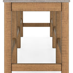 Ashley Furniture - HAVONPLANE 72" COUNTER HEIGHT BENCH - Light Brown Fabric|Wood - Benches - Additional View 5