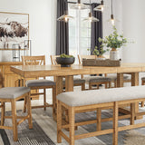 Ashley Furniture - HAVONPLANE 72" COUNTER HEIGHT BENCH - Light Brown Fabric|Wood - Benches - Additional View 9
