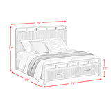 Elements International - RIDGEMONT BLACK KING BED - Wood - Beds - Additional View 1
