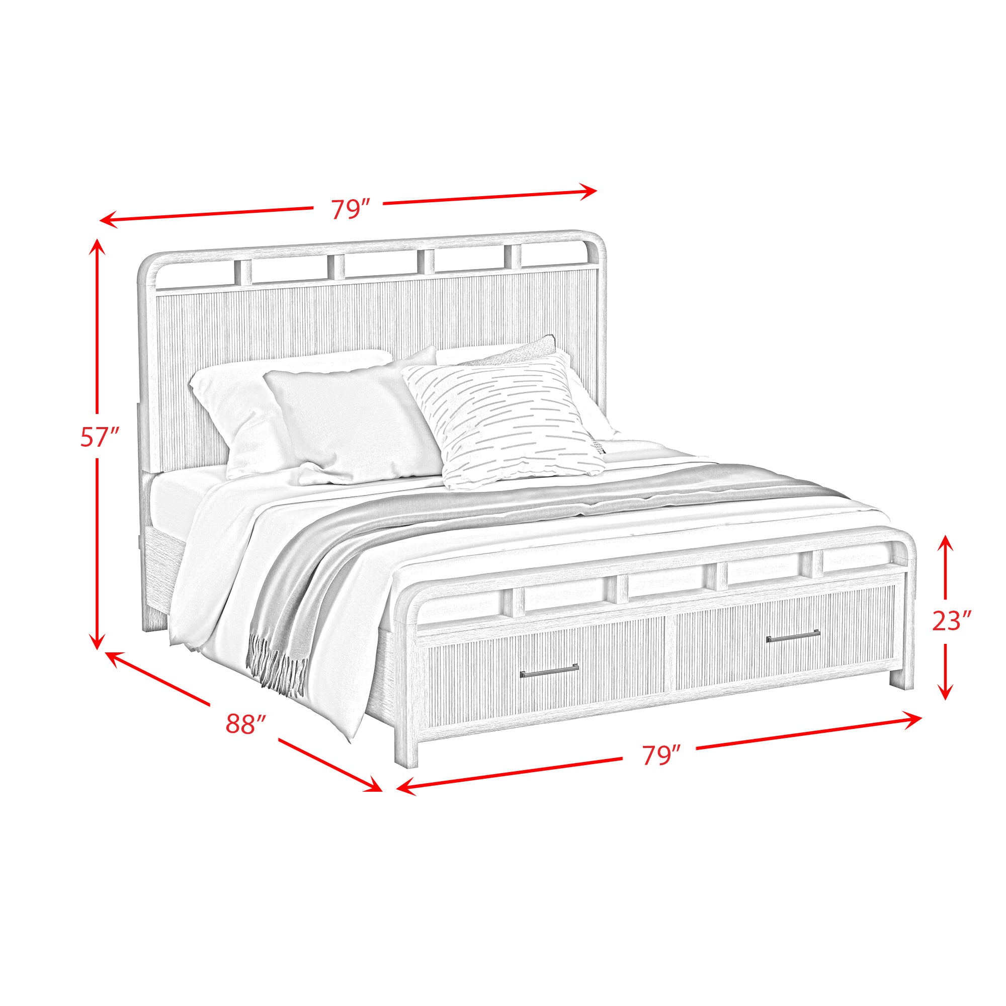 Elements International - RIDGEMONT BLACK KING BED - Wood - Beds - Additional View 1