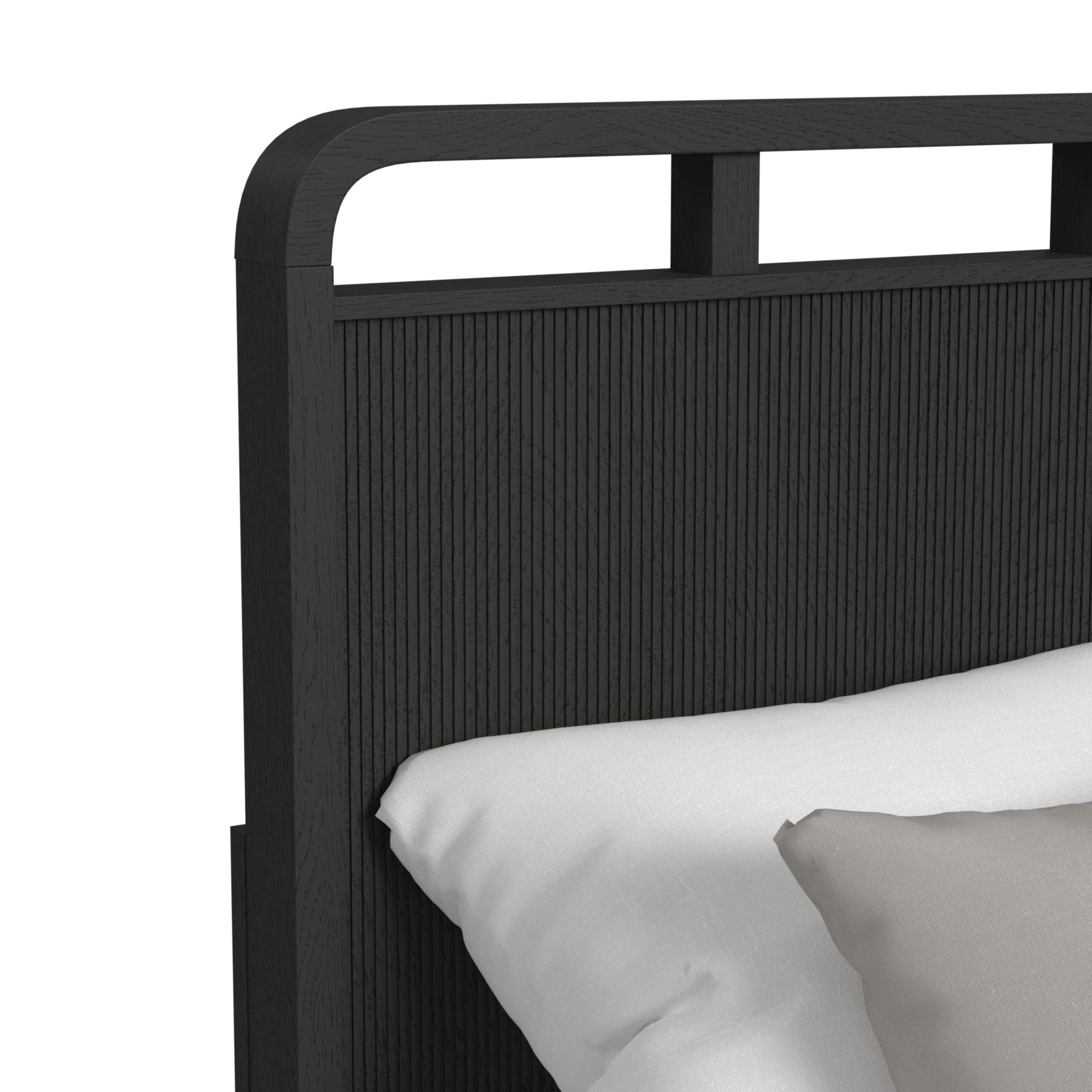 Elements International - RIDGEMONT BLACK KING BED - Wood - Beds - Additional View 4