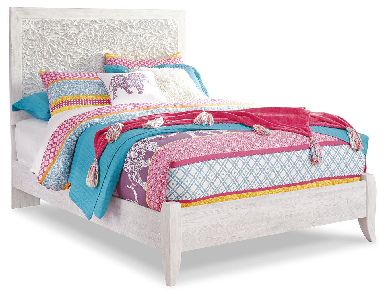 Ashley Furniture - Paxberry Twin Bed - White Wood - Beds - Additional View 2