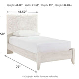 Ashley Furniture - Paxberry Twin Bed - White Wood - Beds - Additional View 5