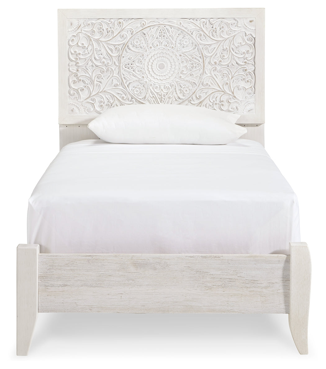 Ashley Furniture - Paxberry Twin Bed - White Wood - Beds - Additional View 6