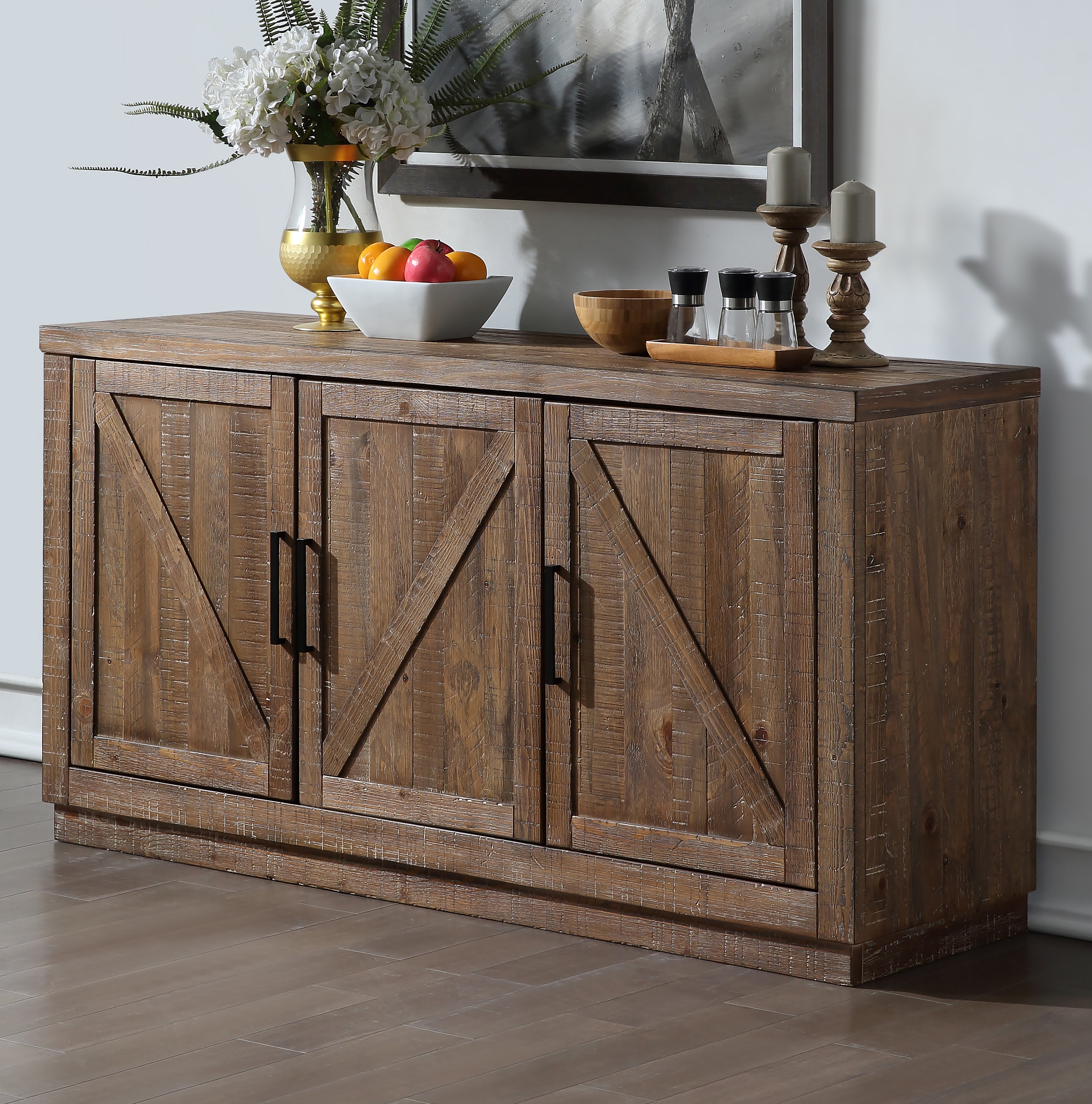 Steve Silver Furniture - RIVERDALE SERVER - Light Brown Wood - Servers - Additional View 5