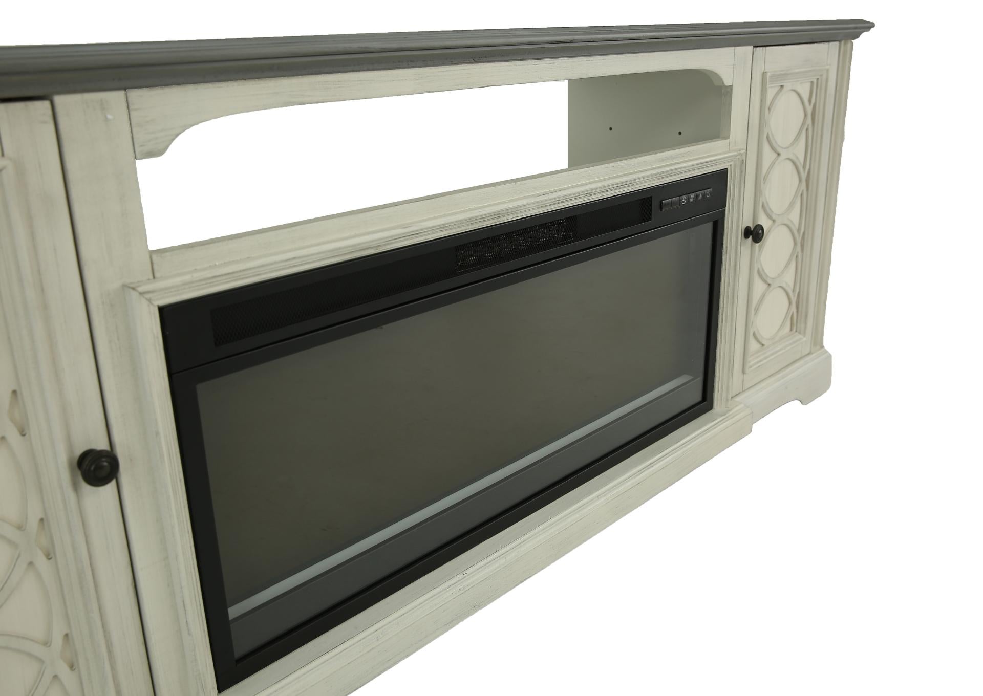Montgomery Fireplace Console - White/Grey - Additional View 2