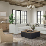 Bernards - ELURE COCKTAIL TABLE WITH CASTORS - Black|Light Brown Wood - Tables - Additional View 3