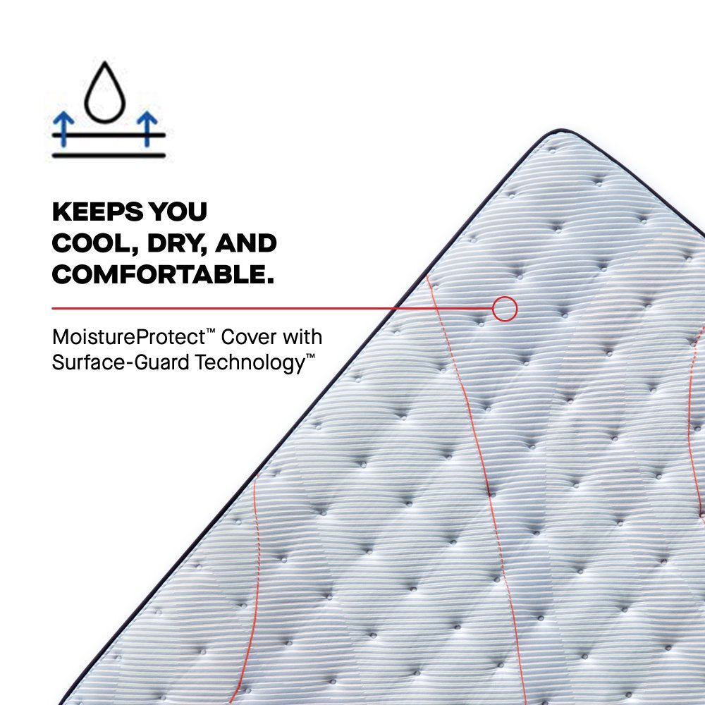 Tempur Sealy - MEDINA II MEDIUM PILLOWTOP TWIN MATTRESS - Light Blue|Blue Fabric - Mattresses - Additional View 6
