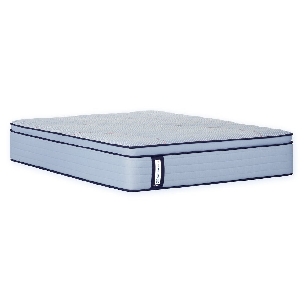 Tempur Sealy - MEDINA II MEDIUM PILLOWTOP TWIN MATTRESS - Light Blue|Blue Fabric - Mattresses - Additional View 7