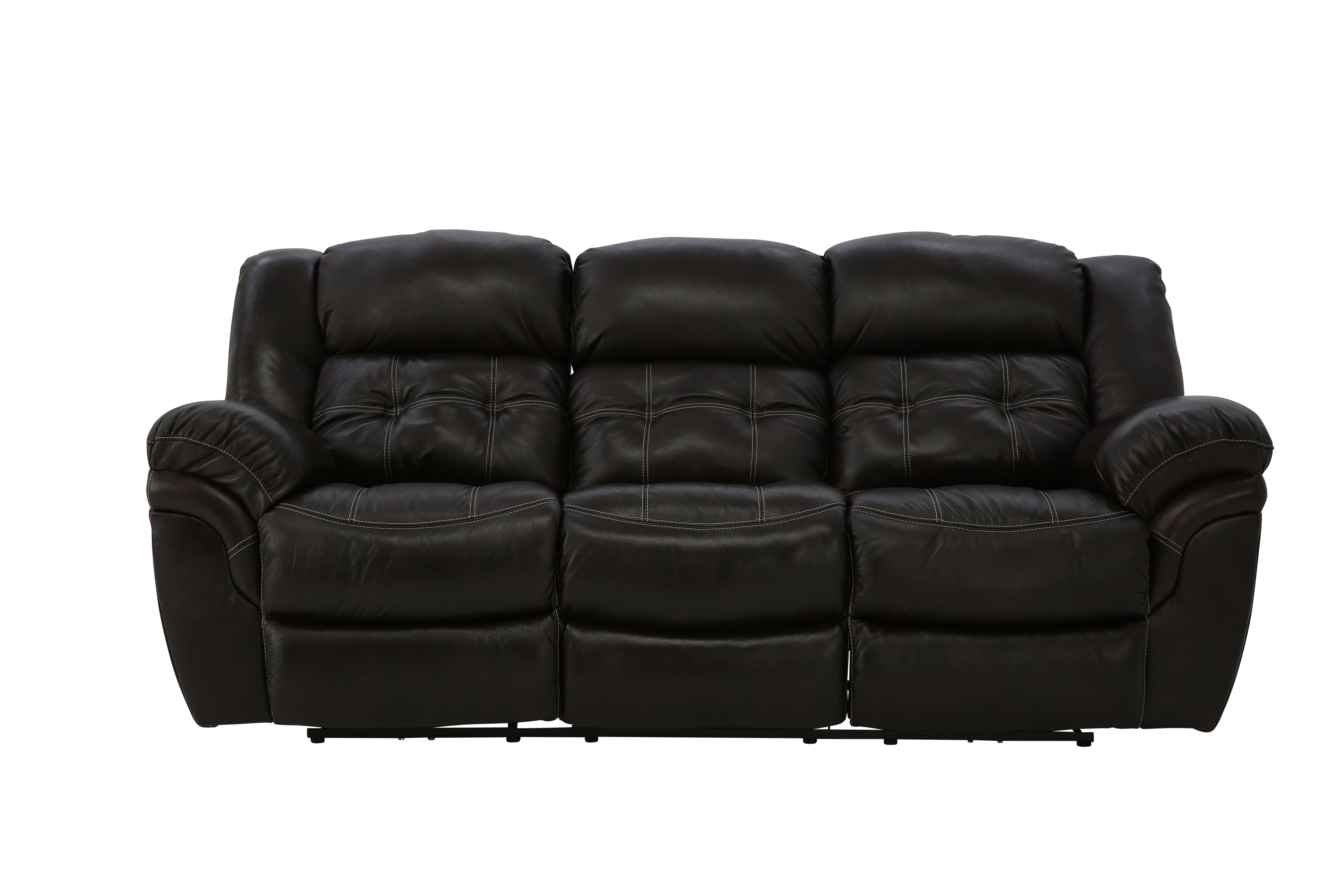 Hudson Leather Power Sofa - Chocolate