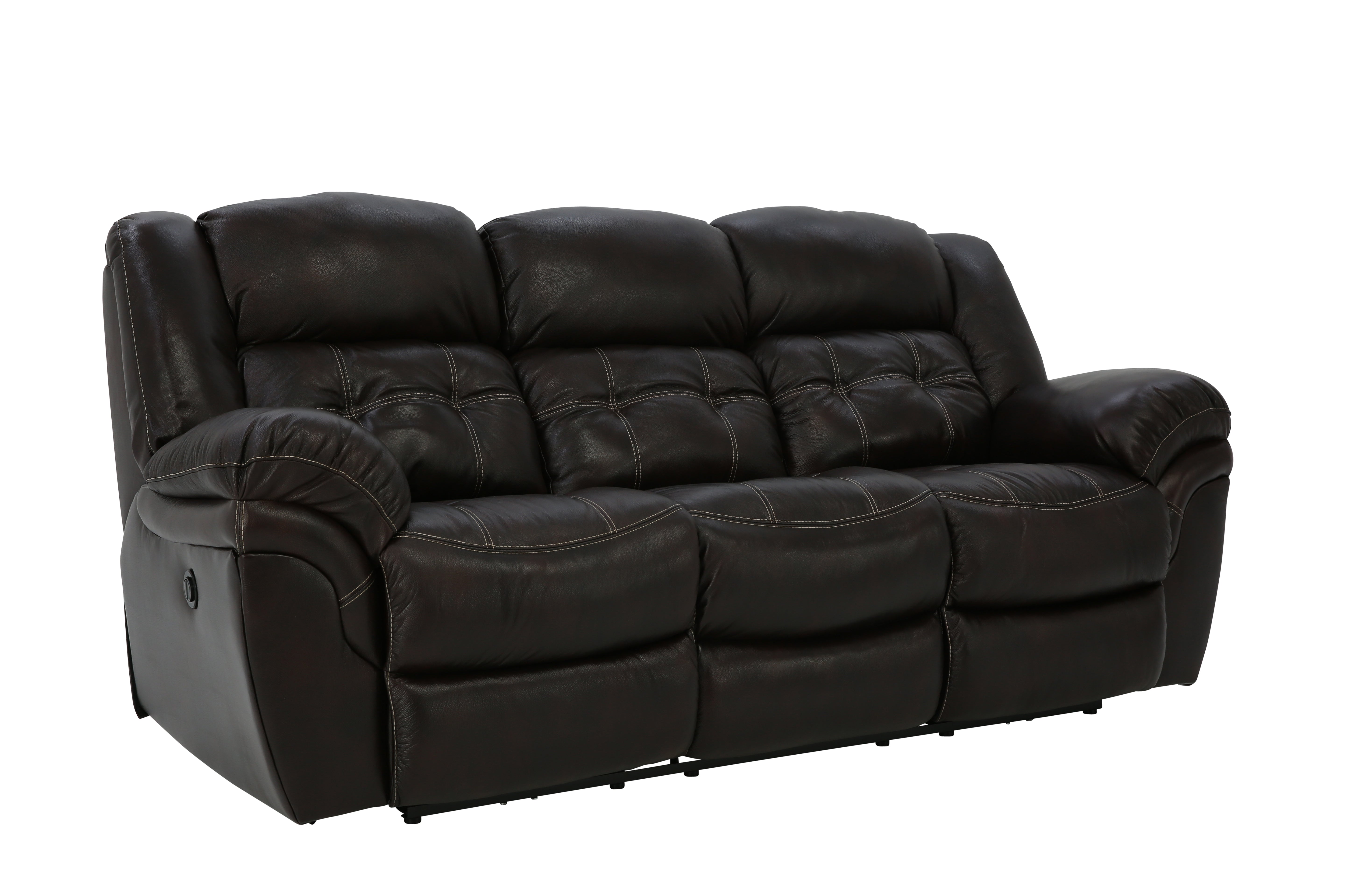 Hudson Leather Power Sofa - Chocolate - Additional View 1