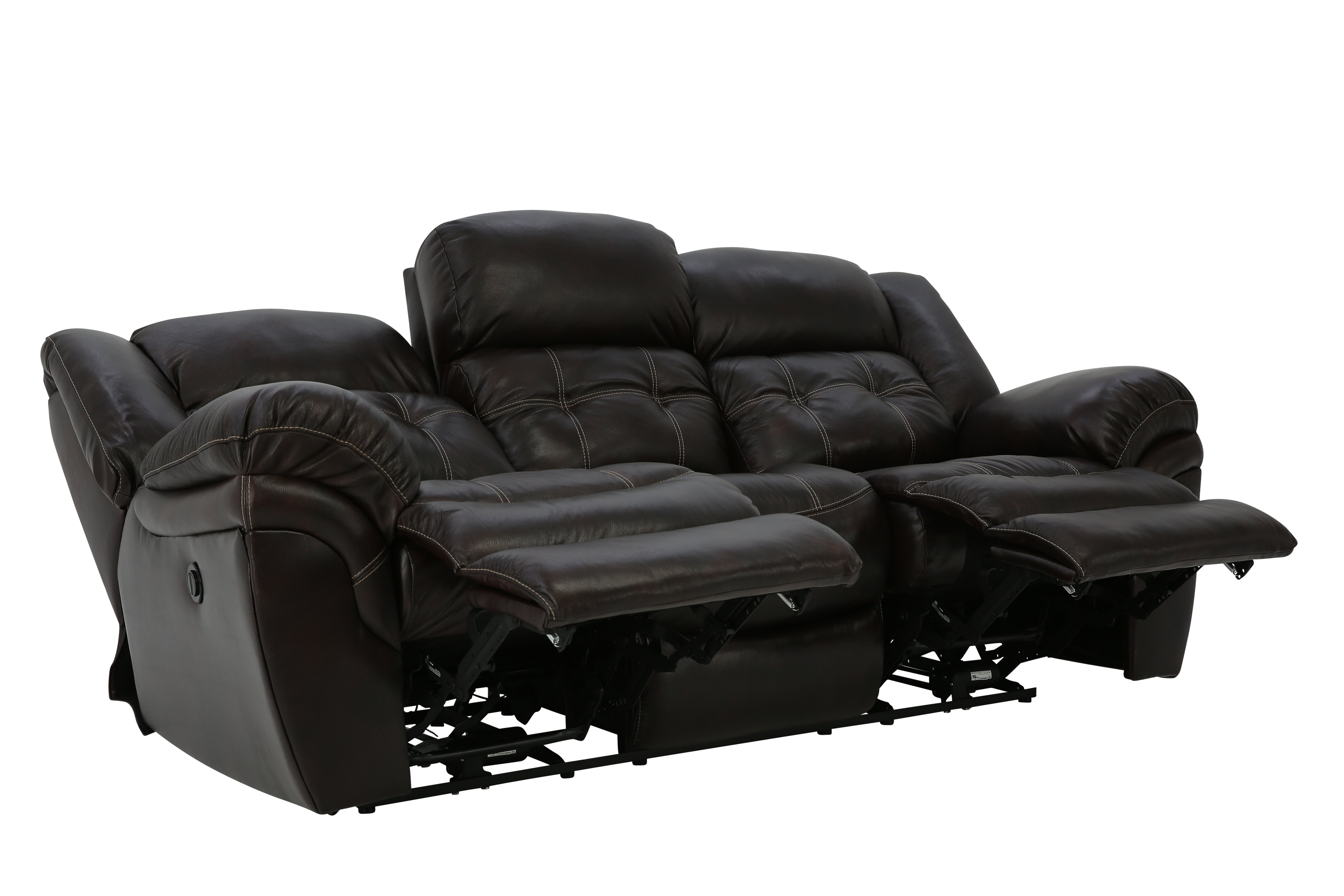 Hudson Leather Power Sofa - Chocolate - Additional View 2