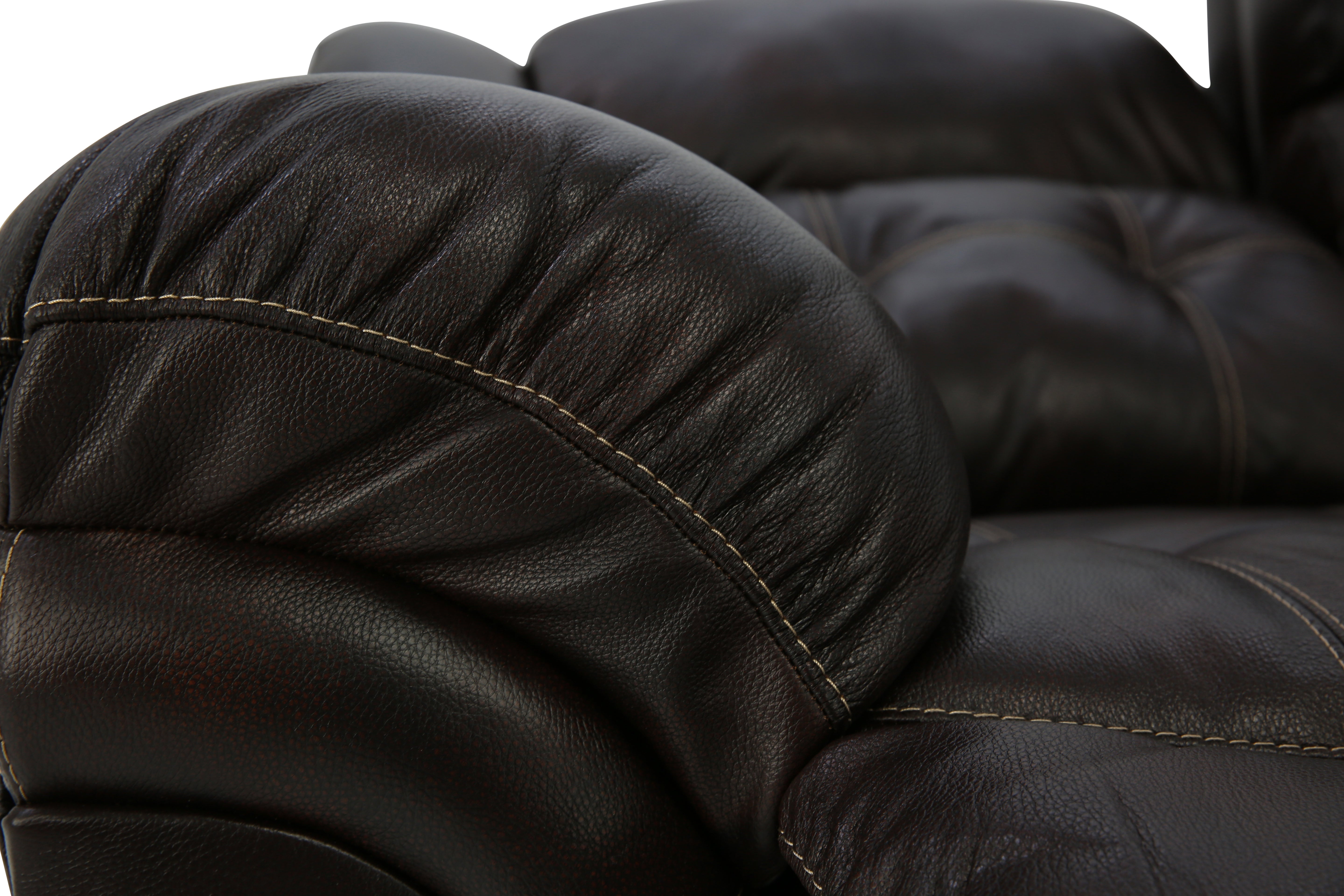 Hudson Leather Power Sofa - Chocolate - Additional View 4