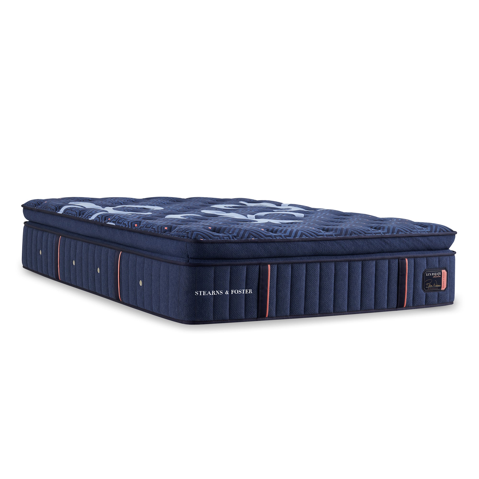 Tempur Sealy - LUX ESTATE FIRM EURO PILLOWTOP KING MATTRESS - Blue Fabric - Mattresses - Additional View 1