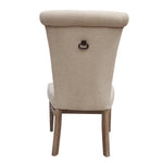 International Furniture Direct - BONANZA CHAIR WITH HANDLE - Beige|Light Brown Wood|Fabric - Chairs - Additional View 1