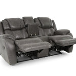 Cason Reclining Loveseat With Console - Steel - Additional View 2