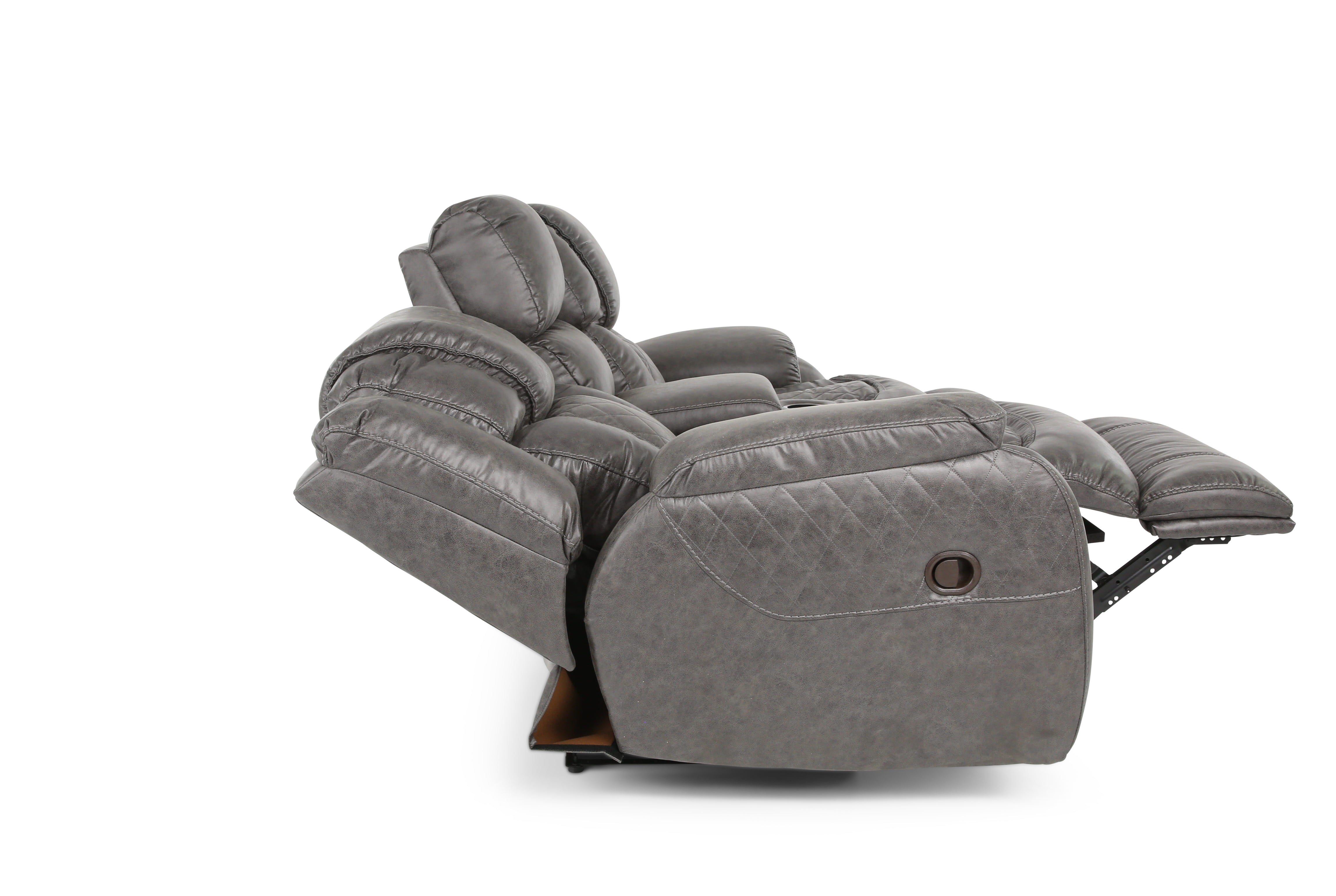 Cason Reclining Loveseat With Console - Steel - Additional View 3
