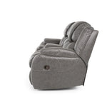 Cason Reclining Loveseat With Console - Steel - Additional View 4