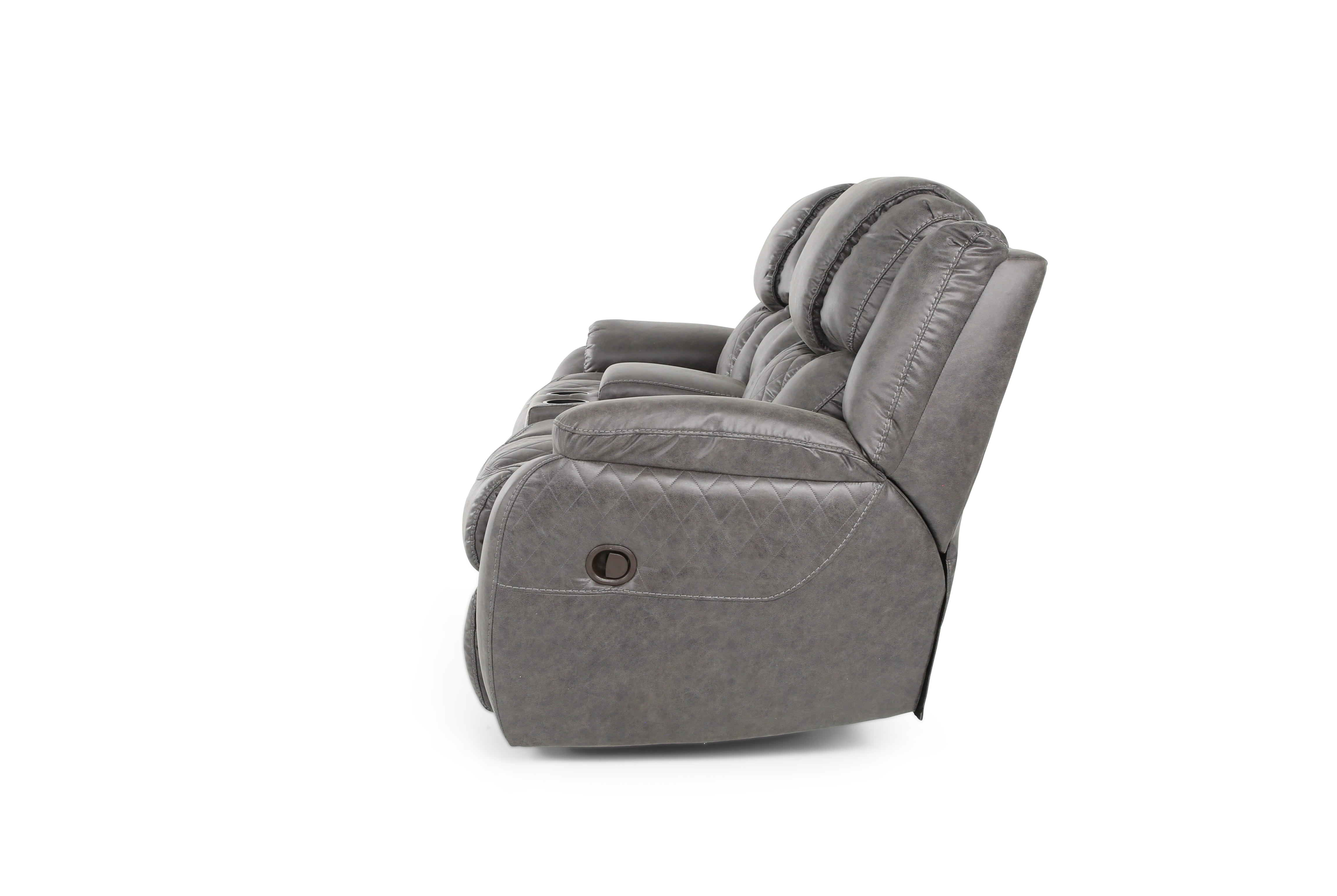 Cason Reclining Loveseat With Console - Steel - Additional View 4