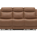 Adeline Leather Power Sofa - Butternut