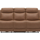 Adeline Leather Power Sofa - Butternut