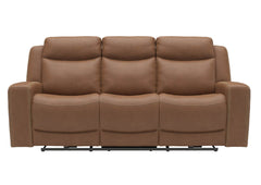 Adeline Leather Power Sofa - Butternut