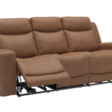 Adeline Leather Power Sofa - Butternut - Additional View 2