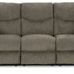 Ashley Furniture - Alphons Reclining Sofa - Beige Fabric - Sofas