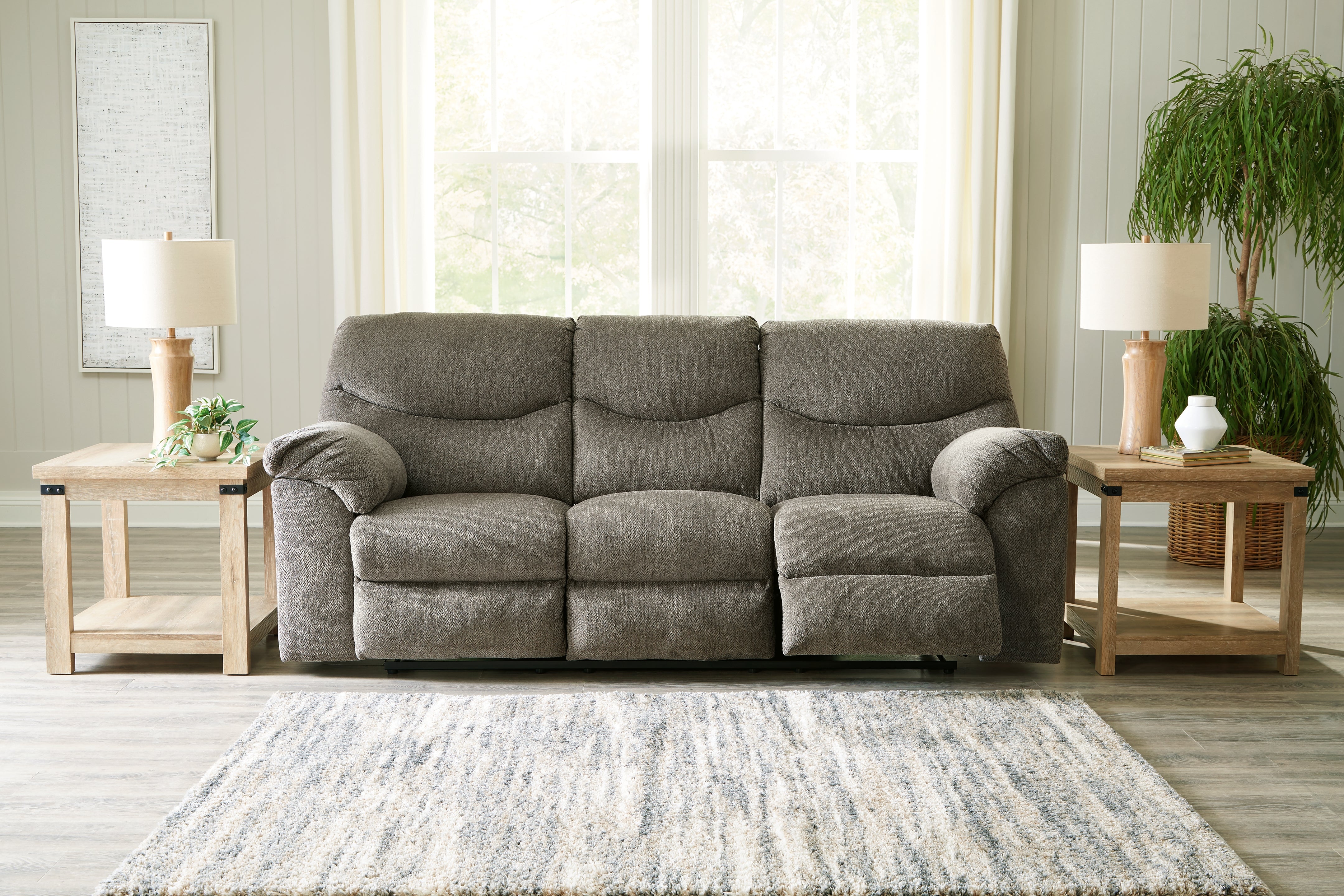 Ashley Furniture - Alphons Reclining Sofa - Beige Fabric - Sofas - Additional View 6