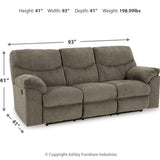Ashley Furniture - Alphons Reclining Sofa - Beige Fabric - Sofas - Additional View 8