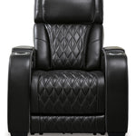 Ashley Furniture - Boyington Power Recliner With Massage, Heat, And Led Lighting - Black - Leather Match - Recliners - Additional View 3