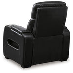 Ashley Furniture - Boyington Power Recliner With Massage, Heat, And Led Lighting - Black - Leather Match - Recliners - Additional View 5