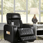 Ashley Furniture - Boyington Power Recliner With Massage, Heat, And Led Lighting - Black - Leather Match - Recliners - Additional View 8