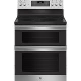 GE STAINLESS ELECTRIC FREE STANDING DOUBLE OVEN CONVECTION RANGE - Pearl Silver|Black - Ranges