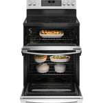 GE STAINLESS ELECTRIC FREE STANDING DOUBLE OVEN CONVECTION RANGE - Pearl Silver|Black - Ranges - Additional View 2