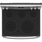 GE STAINLESS ELECTRIC FREE STANDING DOUBLE OVEN CONVECTION RANGE - Pearl Silver|Black - Ranges - Additional View 4