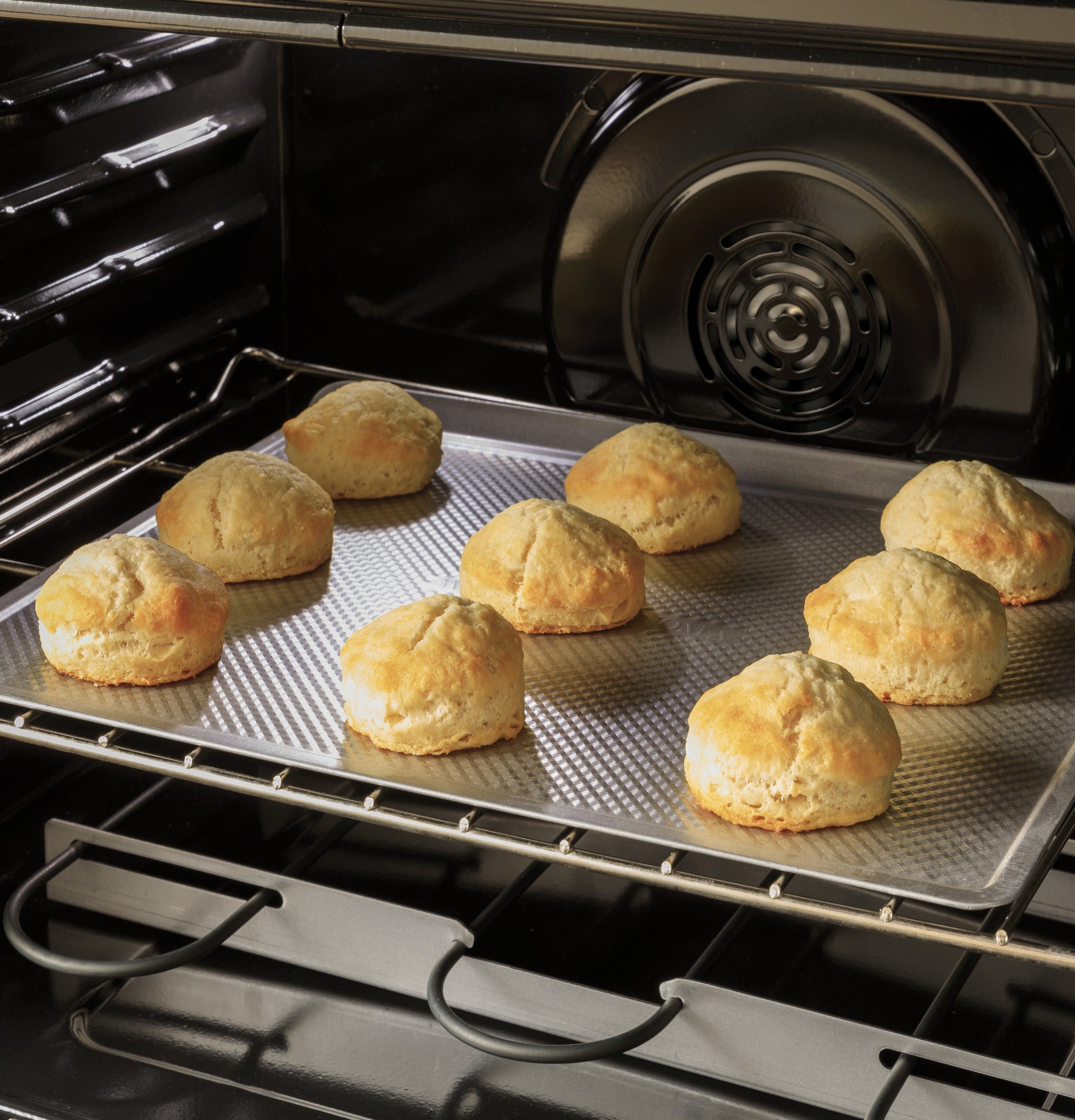 GE STAINLESS ELECTRIC FREE STANDING DOUBLE OVEN CONVECTION RANGE - Pearl Silver|Black - Ranges - Additional View 10