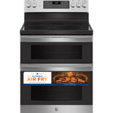 GE STAINLESS ELECTRIC FREE STANDING DOUBLE OVEN CONVECTION RANGE - Pearl Silver|Black - Ranges - Additional View 18