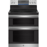 GE STAINLESS ELECTRIC FREE STANDING DOUBLE OVEN CONVECTION RANGE - Pearl Silver|Black - Ranges - Additional View 19