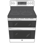 GE STAINLESS ELECTRIC FREE STANDING DOUBLE OVEN CONVECTION RANGE - Pearl Silver|Black - Ranges - Additional View 21