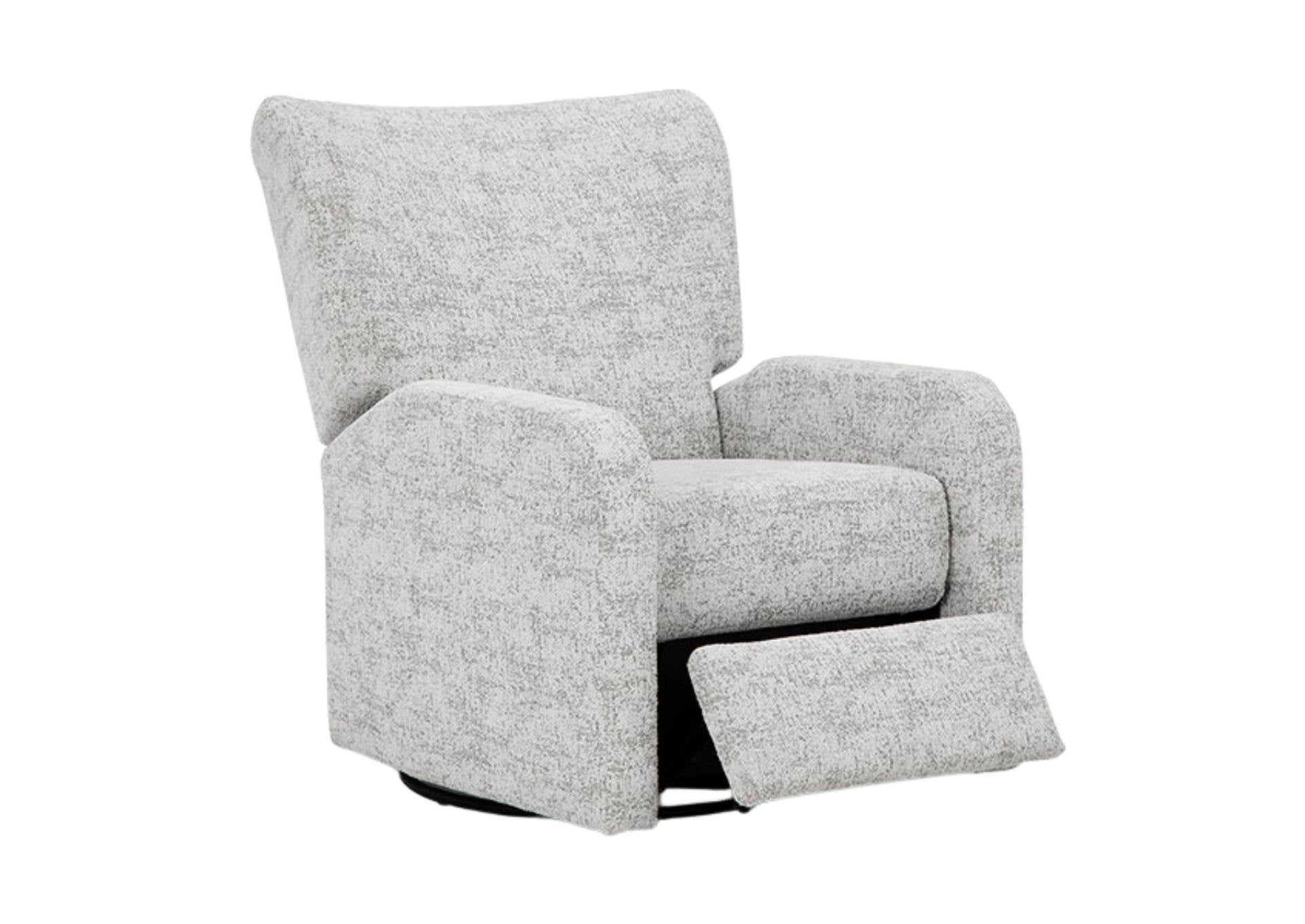 ATHEN PARCHMENT SWIVEL RECLINER - Additional View 1