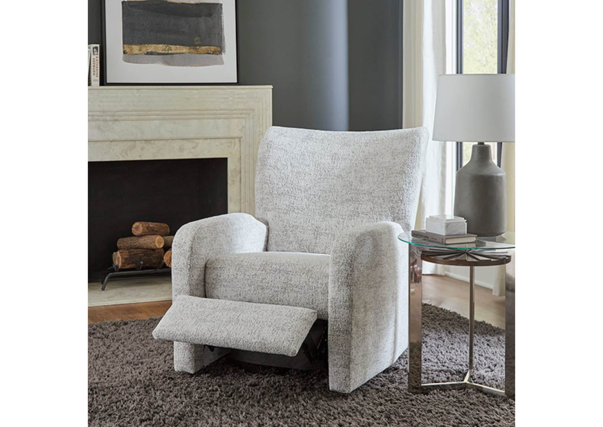 ATHEN PARCHMENT SWIVEL RECLINER - Additional View 4