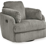 Ashley Furniture - TIE-BREAKER FOG SWIVEL GLIDER RECLINER - Dark Gray Fabric - Recliners