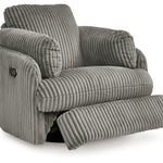 Ashley Furniture - TIE-BREAKER FOG SWIVEL GLIDER RECLINER - Dark Gray Fabric - Recliners - Additional View 2