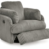 Ashley Furniture - TIE-BREAKER FOG SWIVEL GLIDER RECLINER - Dark Gray Fabric - Recliners - Additional View 2