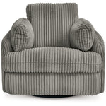 Ashley Furniture - TIE-BREAKER FOG SWIVEL GLIDER RECLINER - Dark Gray Fabric - Recliners - Additional View 3
