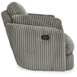 Ashley Furniture - TIE-BREAKER FOG SWIVEL GLIDER RECLINER - Dark Gray Fabric - Recliners - Additional View 4