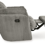 Ashley Furniture - TIE-BREAKER FOG SWIVEL GLIDER RECLINER - Dark Gray Fabric - Recliners - Additional View 5