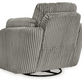 Ashley Furniture - TIE-BREAKER FOG SWIVEL GLIDER RECLINER - Dark Gray Fabric - Recliners - Additional View 6